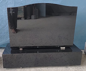 Upright granite headstone